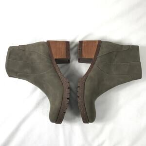Korks Women's Olive Green 8.5 Ankle Boots Heel Zip